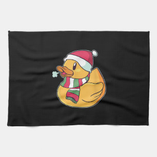 Cute Dub Duck Christmas Tea Towel