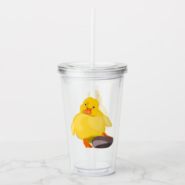 Cute Duck Acrylic Tumbler (Front)