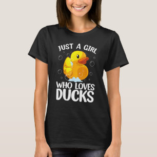 Cute Duck Art For Girls Women Kids Youth Rubber Du T-Shirt