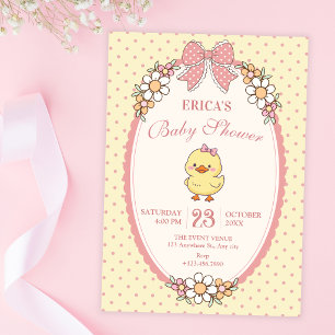 Cute duck baby shower invitation