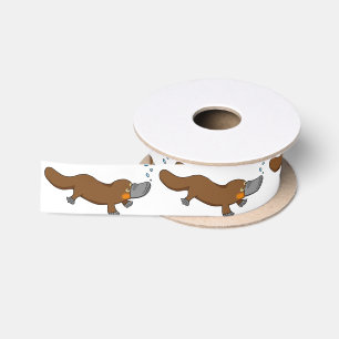 cute duck billed platypus satin ribbon