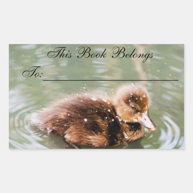 Cute Duck Book Label (Front)