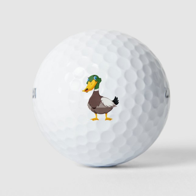 Cute duck cartoon golf balls (Front)
