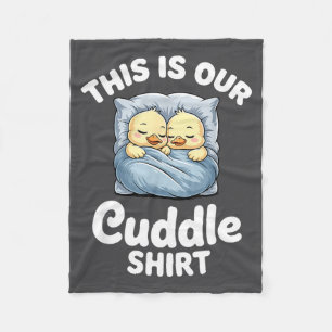 Cute Duck Couple Cozy This Is Our Cuddle Fleece Blanket