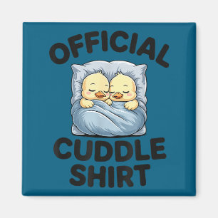 Cute Duck Couple Snuggle Cuddle Magnet