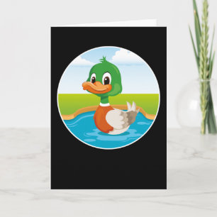 Cute Duck Design Funny Animal Lake Ducks Gift Card