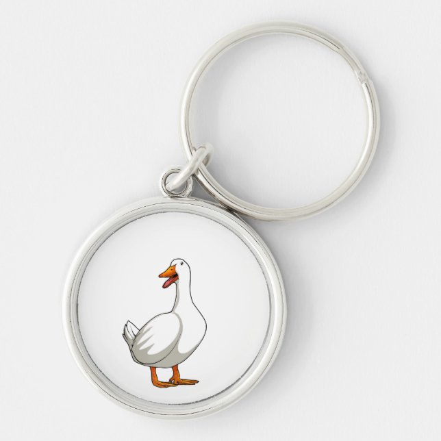 Cute Duck Design Men Waterfowl Bird Pet Duck Lover Key Ring (Front)