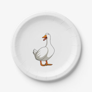 Cute Duck Design Men Waterfowl Bird Pet Duck Lover Paper Plate