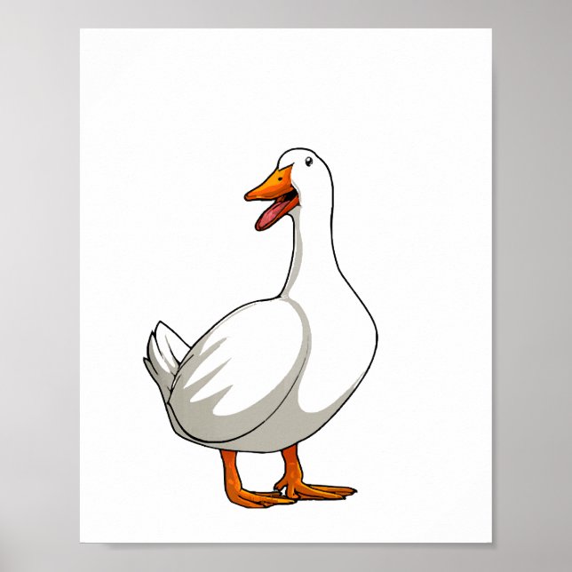 Cute Duck Design Men Waterfowl Bird Pet Duck Lover Poster (Front)