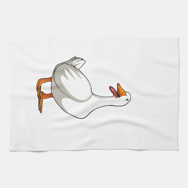 Cute Duck Design Men Waterfowl Bird Pet Duck Lover Tea Towel (Horizontal)