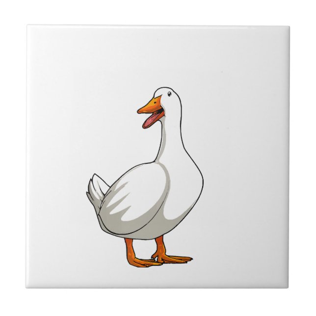 Cute Duck Design Men Waterfowl Bird Pet Duck Lover Tile (Front)