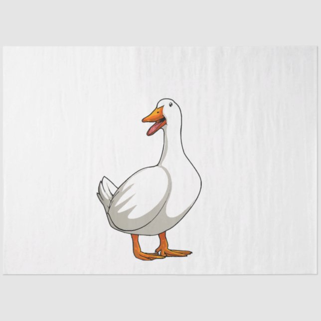 Cute Duck Design Men Waterfowl Bird Pet Duck Lover Tissue Paper (Front)