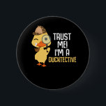 Cute Duck Detective Animal Humour Duck Lover 6 Cm Round Badge<br><div class="desc">Cute Duck Detective Animal Humour Duck Lover.</div>