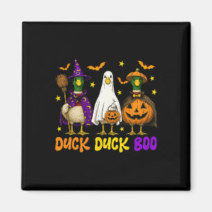 Cute Duck Duck Boo Funny Spooky Goose Halloween Fa Magnet