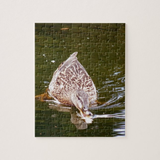 Cute Duck Feeding Jigsaw Puzzle (Vertical)