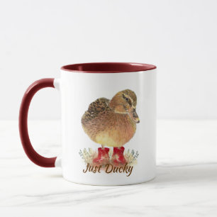 Cute Duck Fun Quote "Just Ducky" Mug
