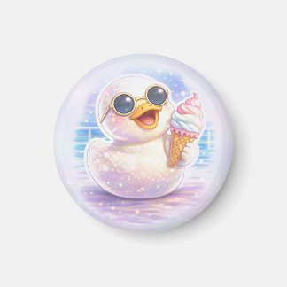 Cute Duck Ice Cream Magnet