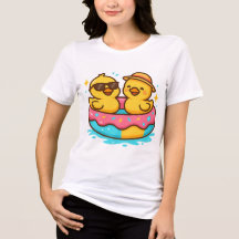 Cute Duck in Floatie – Funny Summer Vibes T-Shirt