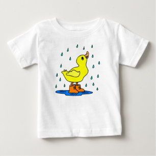 Cute Duck In Rain Baby T-Shirt
