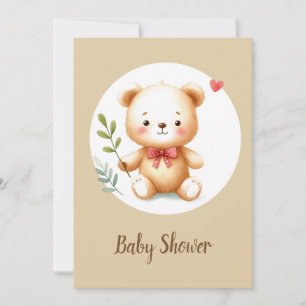 Cute Duck in Red Boots Baby Shower Invitation