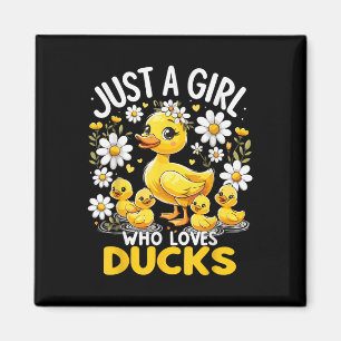 Cute Duck Lover Just A Girl Who Loves Ducks  Magnet