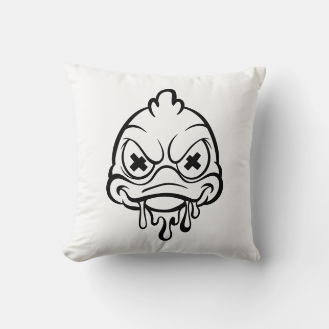 Cute Duck Lover Throw Pillow (Front)