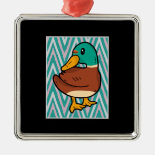 Cute Duck Metal Tree Decoration