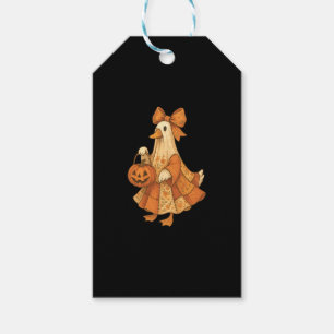 Cute Duck Patchwork Halloween Party Gift Tags