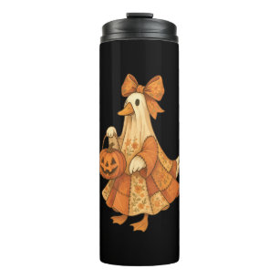 Cute Duck Patchwork Halloween Party Thermal Tumbler