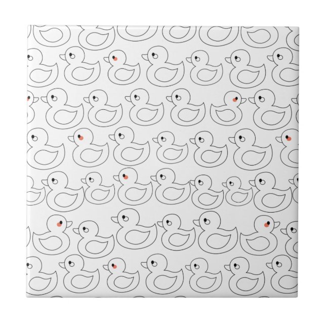 Cute Duck Pattern Tile (Front)