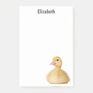 Cute Duck Personalised Name Post-it Notes