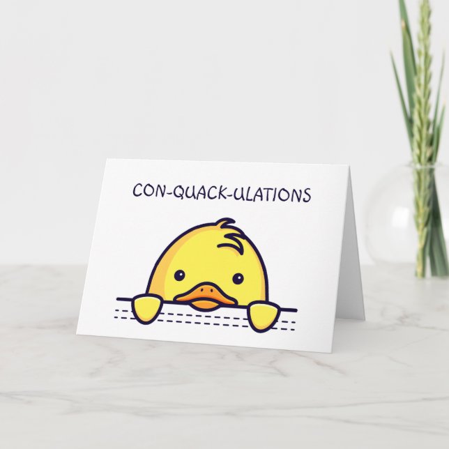 Cute Duck Pun Card (Front)