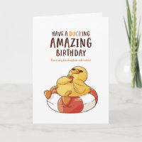 Cute Duck Pun Ducking Amazing Funny Birthday