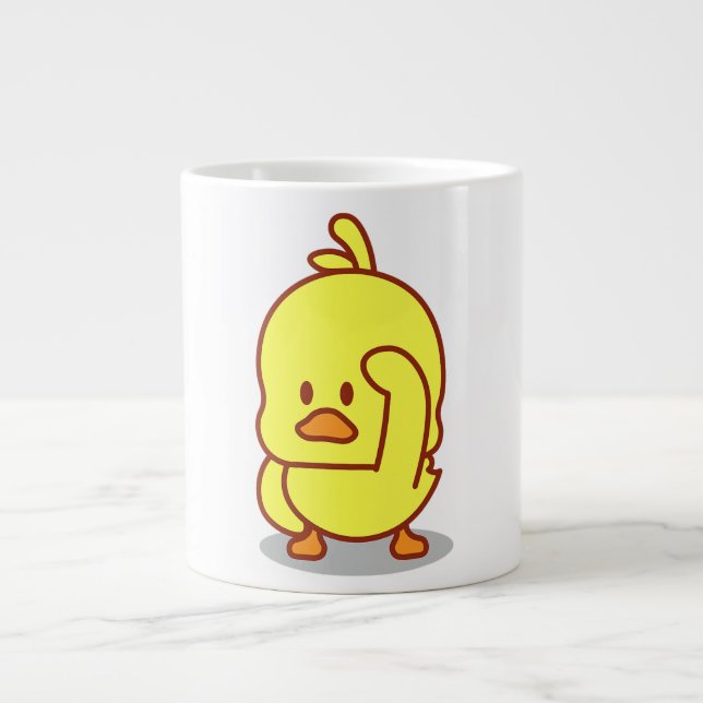Cute Duck Rubber Duckling Animal Lover Gift Large Coffee Mug (Front)
