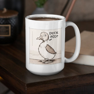 Cute Duck Scandinavian Joke Cartoon Pastel   Coffee Mug