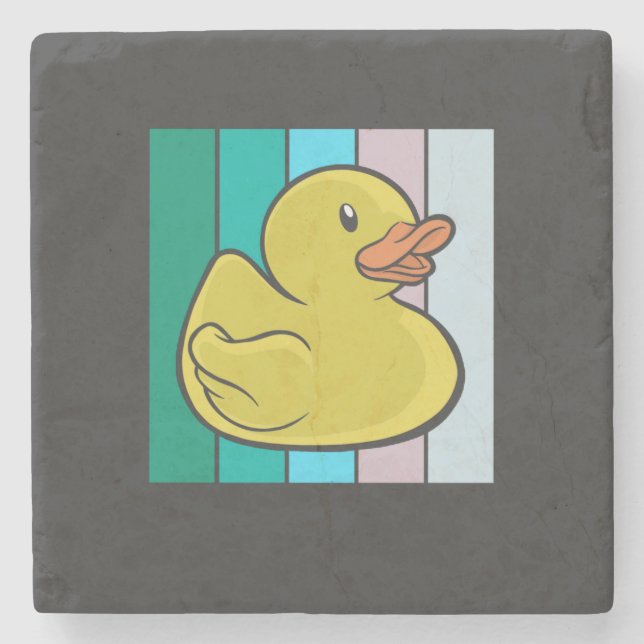 Cute Duck Stone Coaster (Front)