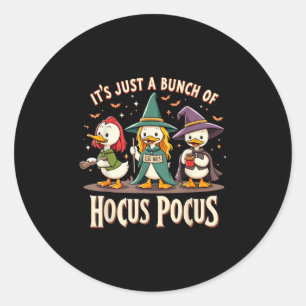 Cute Duck Trio Witchy Hocus Pocus Halloween Magic Classic Round Sticker