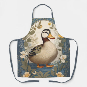Cute Duck Vintage Floral Nature Inspired Apron
