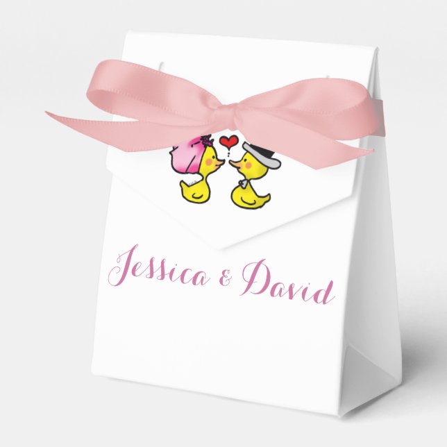 Cute Duck Wedding Favour Design   Favour Box (Front Side)
