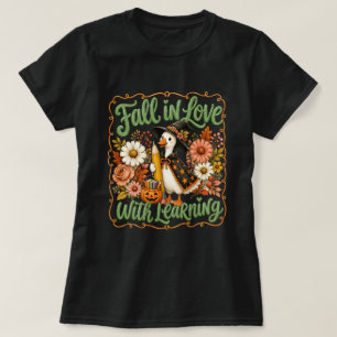 Cute Duck Witch Fall in Love With Learning Graphic T-Shirt
