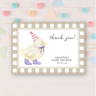 Cute duckling baby shower thank you