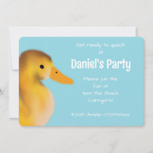 Cute Duckling Birthday Invitation