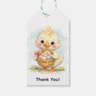 Cute Duckling Easter Egg Party Thank You Gift Tags