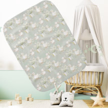 Cute Ducks & Daisies Baby Burp Cloth