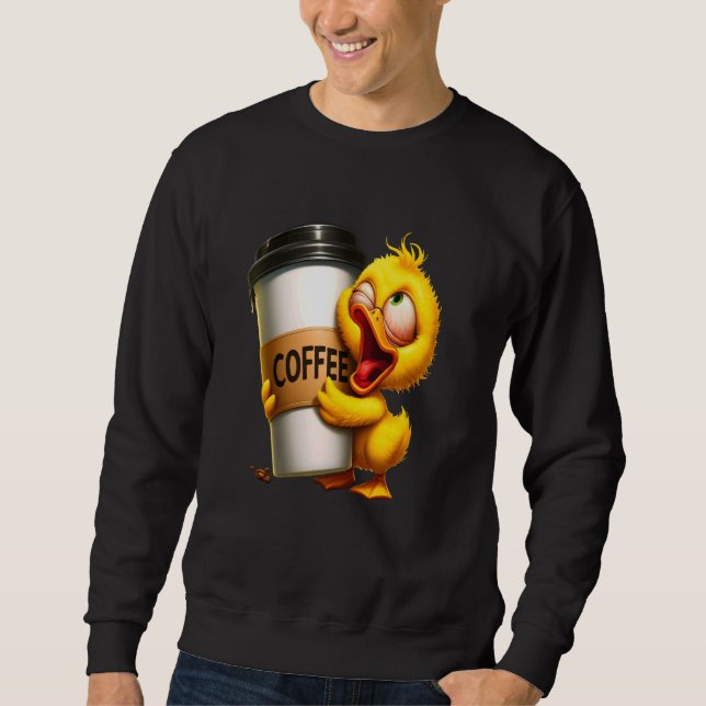 Cute Ducks Ducklings Bath Duck Quacking Sweatshirt (Front)