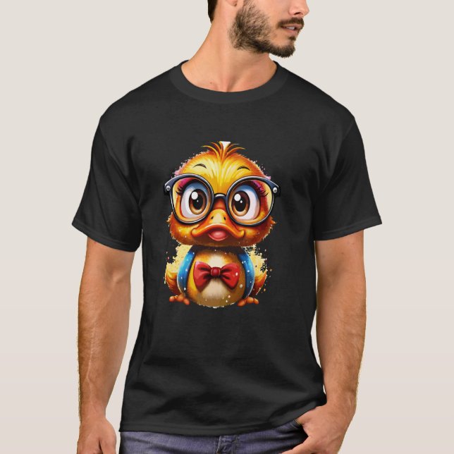 Cute Ducks Ducklings Bath Duck Quacking T-Shirt (Front)
