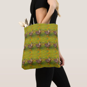 Cute Ducks In A Row Animal Pattern Tote Bag