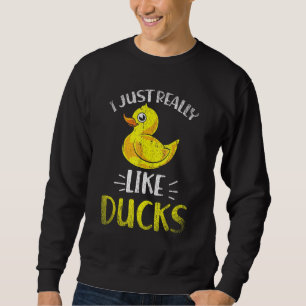 Cute Ducky Bath Toy Duckie Duckling Rubber Duck Sweatshirt