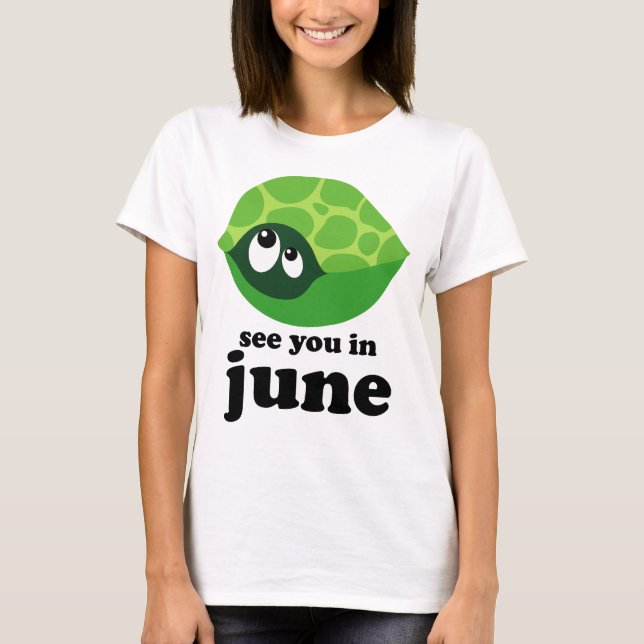 Cute Due In June Maternity T-shirt (Front)