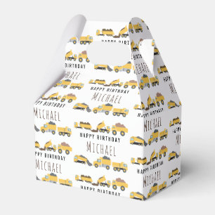 Cute Dump Trucks Construction Trucks Custom Name Favour Box